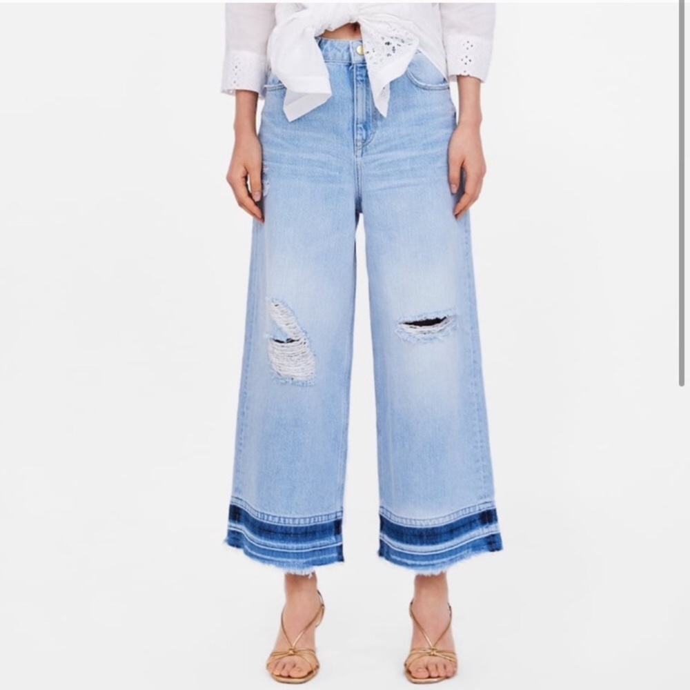 Zara basic wide leg jeans